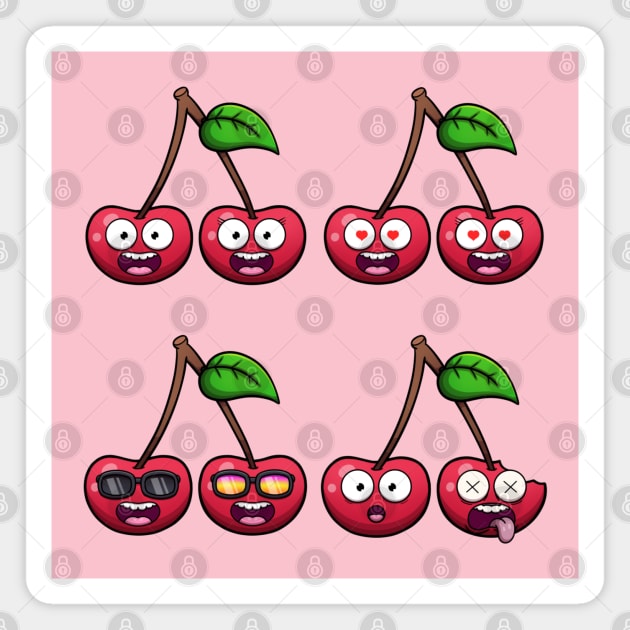 Cute Cherries Magnet by TheMaskedTooner